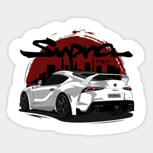 White Toyota GR Supra MK5 A90 JDM car Sticker